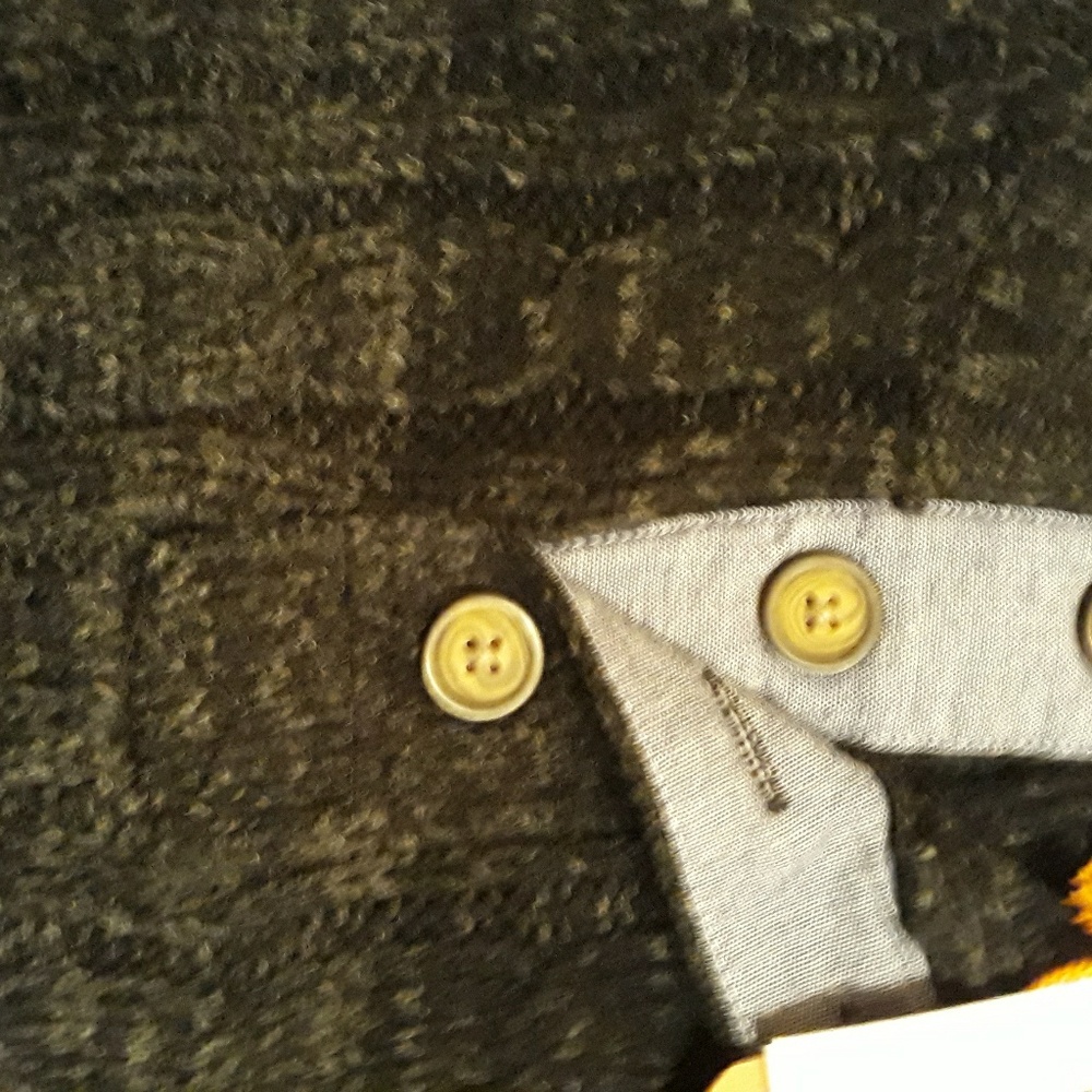 Men's Ombre Button Mock-Neck Sweater